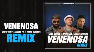 Venenosa Remix IA  Myke Towers X Bad Bunny X Anuel AA [upl. by Aerb71]