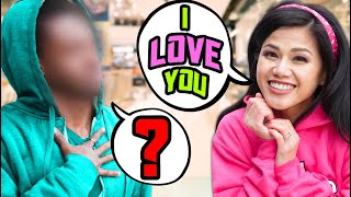 SURPRISING STRANGERS with LOVE PRANKS Funny Situations amp Awkward Moments in Public w Best Friends [upl. by Llednil]