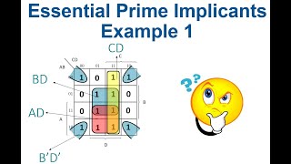 30 Prime Implicant and Essential Prime Implicants  Example 1 [upl. by Melodie]