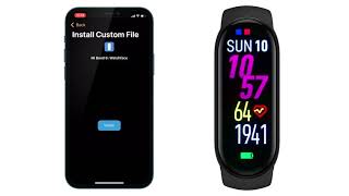 Installing thirdparty custom watch faces on a Xiaomi Mi Band 6 using iOS and AmazTools [upl. by Feenah482]