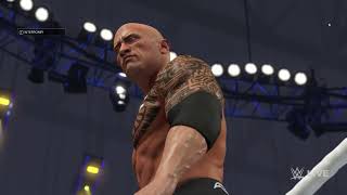 WWE Smackdown 2K23 Dwayne Johnson The Rock vs Mustafa Ali championship Match [upl. by Arlee]