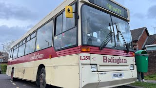 VERY RARE  M261 KWK  Volvo B6 Plaxton Pointer  Hedingham buses  Private Service [upl. by Drehcir]