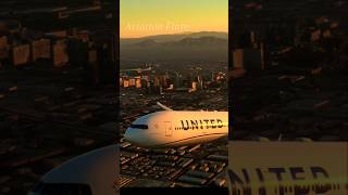 United B777 Sunset Takeoff from Las Vegas on Formula 1 Racing Day boeing b777300er trendingshorts [upl. by Ettelliw733]