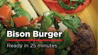 Best Bison Burger  HEB Recipes [upl. by Glad409]