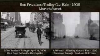 San Francisco Earthquake 1906  Before and After Journey Down Market Street [upl. by Adnek812]