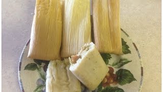 Tamales de Pollo en Salsa Verde SECRETO PARA NO AMASAR [upl. by Eilujna]