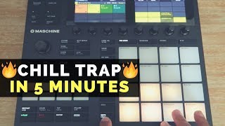 Chill Trap Beat In 5 Minutes Using Maschine MK3 And Royalty Free Loops [upl. by Sacken]