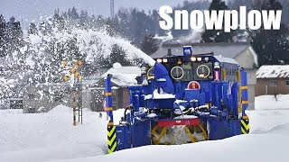 只見線 ENR1000 ロータリー仕業 2017121 Japanese Snow blower Train [upl. by Amat]