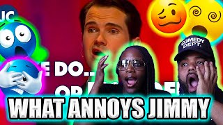 Jimmy Carr Things That Are Annoying BLACK COUPLE REACTS [upl. by Gnidleif983]