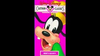 OpeningIntervalsAnd Closing To Walt Disney Cartoon ClassicsHeres Goofy 1987 VHS [upl. by Susanetta]