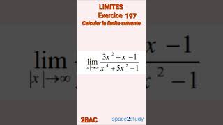 Exercice 197 Limites 2BAC Maths [upl. by Benis25]