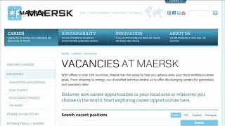 Applying for a job on the Maersk Careers Portal [upl. by Richmal126]