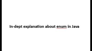 enum in java  Indept Knowledge  Latest update 2024RealTime [upl. by Annoel291]