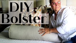 DIY bolster pillow cover with invisible zipper [upl. by Akcirahs]