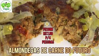 Receita de ALMÔNDEGAS de carne e alho poro vegan [upl. by Crystie]