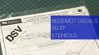 Begemot Decals 132 Su27 Flanker Stencils 32002 Review [upl. by Okihcim261]