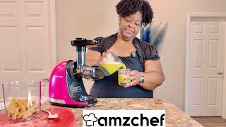 AMZCHEF COLD PRESS JUICER  KIWI APPLE JUICE juicerecipe weightloss [upl. by Verlee471]