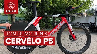 Tom Dumoulins NEW Cervélo P5 Time Trial Bike [upl. by Matheny788]