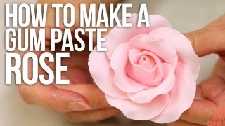 How to Make a Large Rose from Gum Paste  Cake Tutorials [upl. by Atiuqal805]