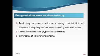 Extrapyramidal Syndromes  neurology  5th grade  Prof Nageh Foly [upl. by Mihar]