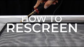 How To RescreenRepair  FlexScreen Window Screen  Window Manufacturers Exclusive [upl. by Eadie]