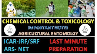 CHEMICAL CONTROL amp TOXICOLOGY  Agricultural Entomology ARS NET ICAR JRFSR  IARI PhD Entrance [upl. by Maribeth36]