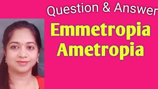 Emmetropia Ametropia Refractive errors Ophthalmology Theory exams [upl. by Harad]