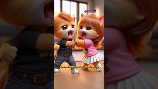 Kaka ade jambak rambut kucing cat kitten ai animasi kartun miawmiaw [upl. by Cristobal]