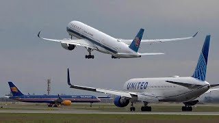 High traffic Paris CDG Airport  🇫🇷 Plane Spotting  210 planes in 2 hours  Close up heavy landing [upl. by Anilosi]