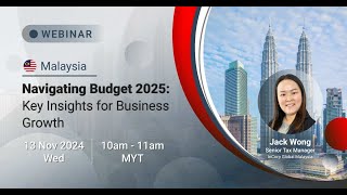 Navigating Malaysia Budget 2025 Key Insights for Business Growth  InCorp Malaysia [upl. by Suoicerp731]