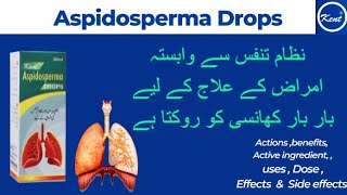 Kent Aspidosperma drops Homeopathic medicine benefits  Aspidosperma drops for lungs disease [upl. by Kipper]