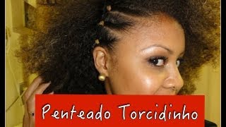 Penteado Torcidinho de lado II Para CresposCacheados [upl. by Yamauchi]