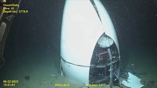 Titan Footage Shows Submersible 990 Feet From Titanic [upl. by Hirsh132]