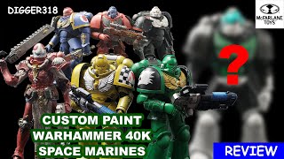 Custom Painting McFarlane Warhammer 40K Space Marines Action Figures Toy Review 4K [upl. by Dominic]