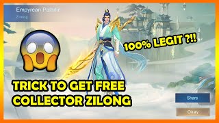 100WORKTRICK TO GET COLLECTOR SKIN🔥 ZILONG IN MOBILE LEGEND BANG BANG [upl. by Tsugua]