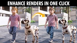 Make RENDERS Realistic in ONE CLICK  Krea AI  STEP BY STEP [upl. by Kenlay]