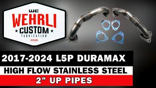 20172024 L5P Duramax 2quot Stainless Up Pipe Kit [upl. by Eusadnilem]