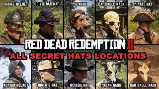 All Secret Hats Locations  Red Dead Redemption 2 [upl. by Drofhsa576]