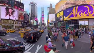 8K 360 VR  Times Square New York City  ニューヨーク タイムズスクエア 360度動画 [upl. by Htebyram794]