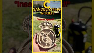 Sandblasting Wood   Insane Speed [upl. by Bonnie788]