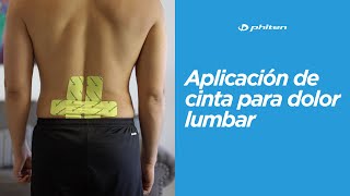 Aplicación de cinta kinesiológica para dolor lumbar [upl. by Oletta577]