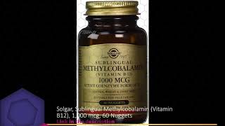 Solgar Sublingual Methylcobalamin Vitamin B12 1000 mcg 60 Nuggets [upl. by Yelkreb]