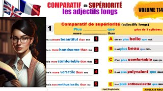 Comparatif de Supériorité ADJECTIFS LONGS more … than plus …que [upl. by Vyky]