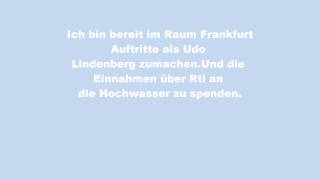 Hilfe für die Hochwassergebiete Frankfurt hilft Udo Lindenberg Double hilft Hochwassergebieten [upl. by Laitselec]