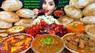 ASMR Eating Spicy Shahi PannerPulaoPooriChole BhatureTikka Masala Big Bites ASMR Eating Mukbang [upl. by Dom]