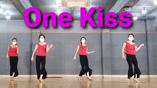 One Kiss line dance Intermediate DemoampCount [upl. by Oscar]