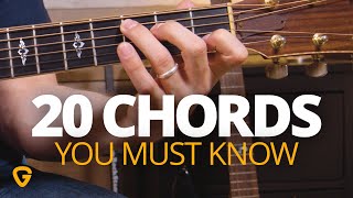 20 Chords Every REAL Guitar Player Needs To Know [upl. by Aisatsan971]