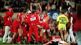 Pluggers point after the siren  Swans v Bombers 1996 PF  AAMI Classic Last Two Mins  AFL [upl. by Kemeny870]