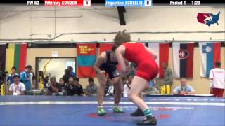 53 KG RR4  Whitney Conder USA vs Jaqueline Schellin GER [upl. by Sezen]