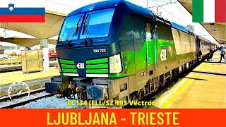 Cab ride Ljubljana  Trieste EC134  train drivers view in 4K [upl. by Kendell114]